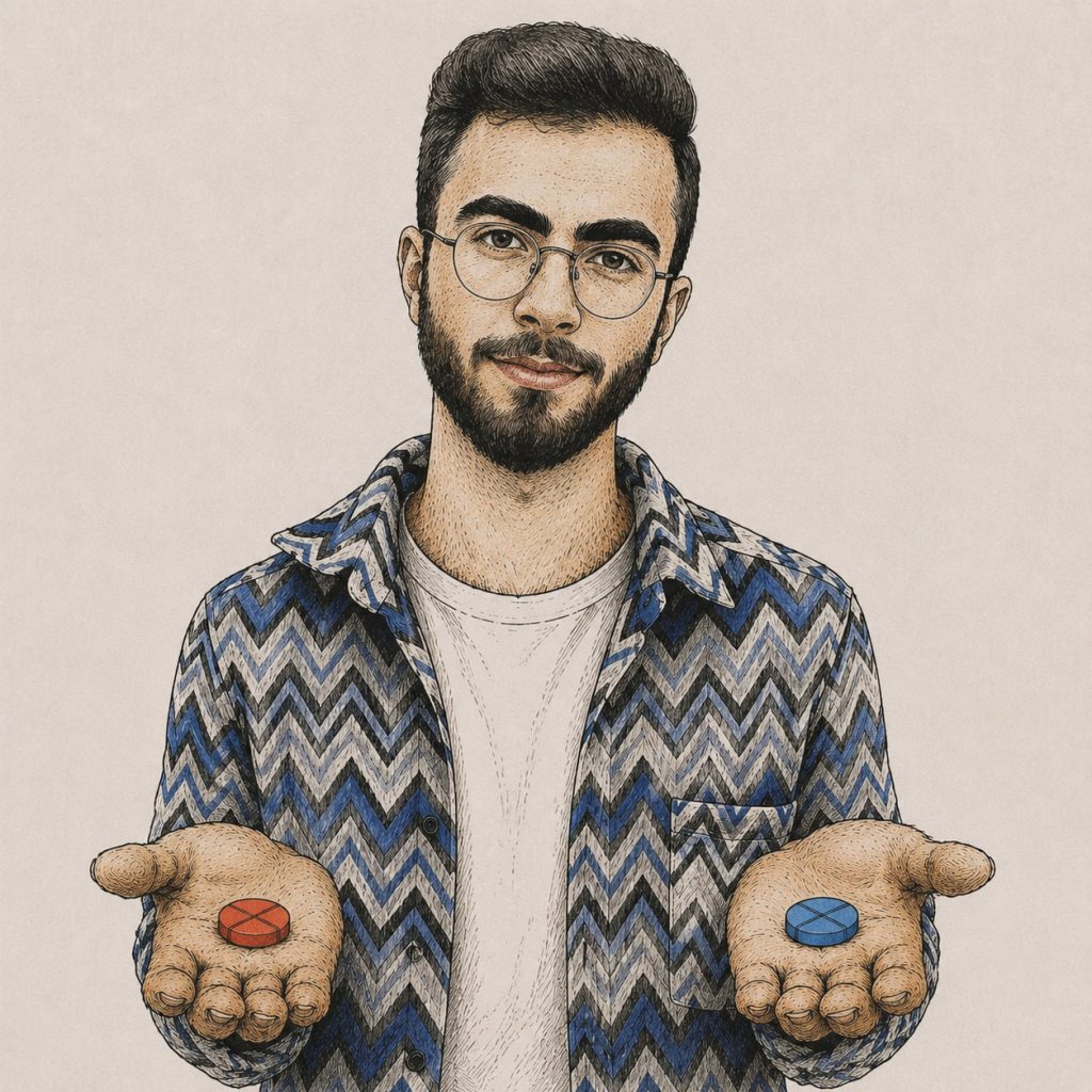قرص قرمز یا قرص آبی؟